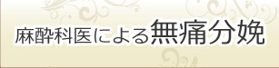 麻酔科医による無痛分娩