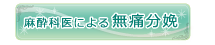 麻酔科医による無痛分娩