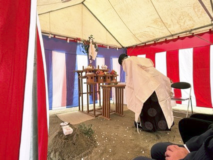 地鎮祭の様子①