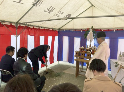 地鎮祭の様子②